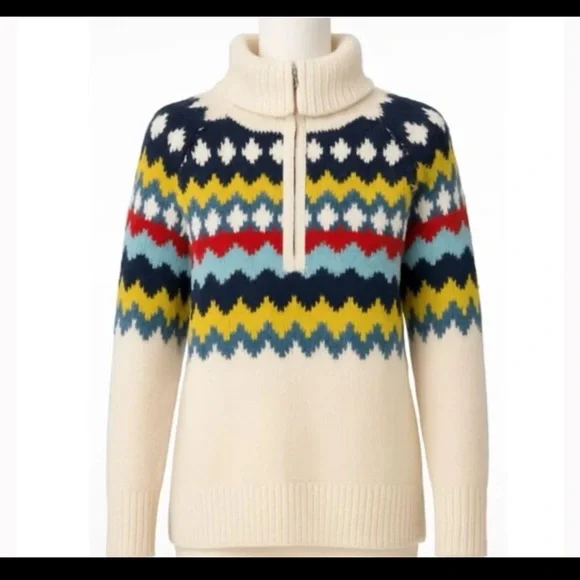 NWT Aerie Fair Isle Half Zip Sweater Wool Blend Cozy Soft Nordic Pattern
Small - Picture 2 of 12